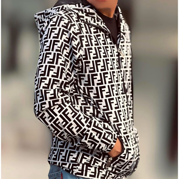 Fleece FF Jacquard Fashion Hoodie - Picture 1 of 12